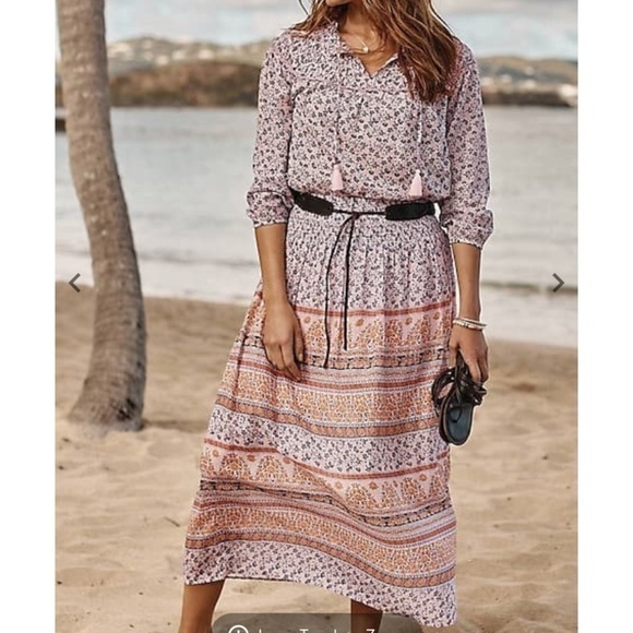 J.Jill | Corfu Smocked Waist Skirt Size XS - Picture 1 of 11